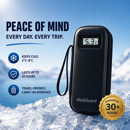 Smart Temperature-Display Medication Cooling Case