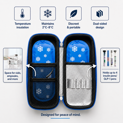 Smart Temperature-Display Medication Cooling Case