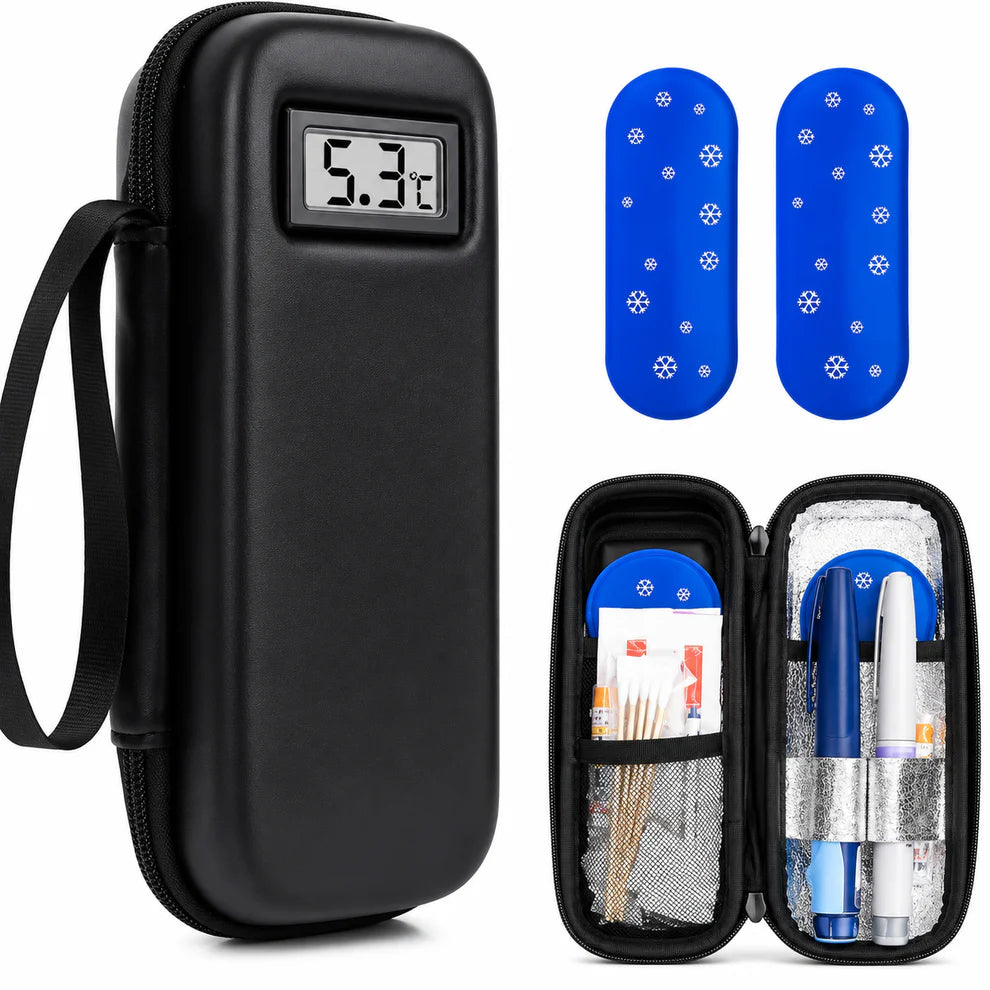 Smart Temperature-Display Medication Cooling Case