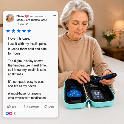 Smart Temperature-Display Medication Cooling Case
