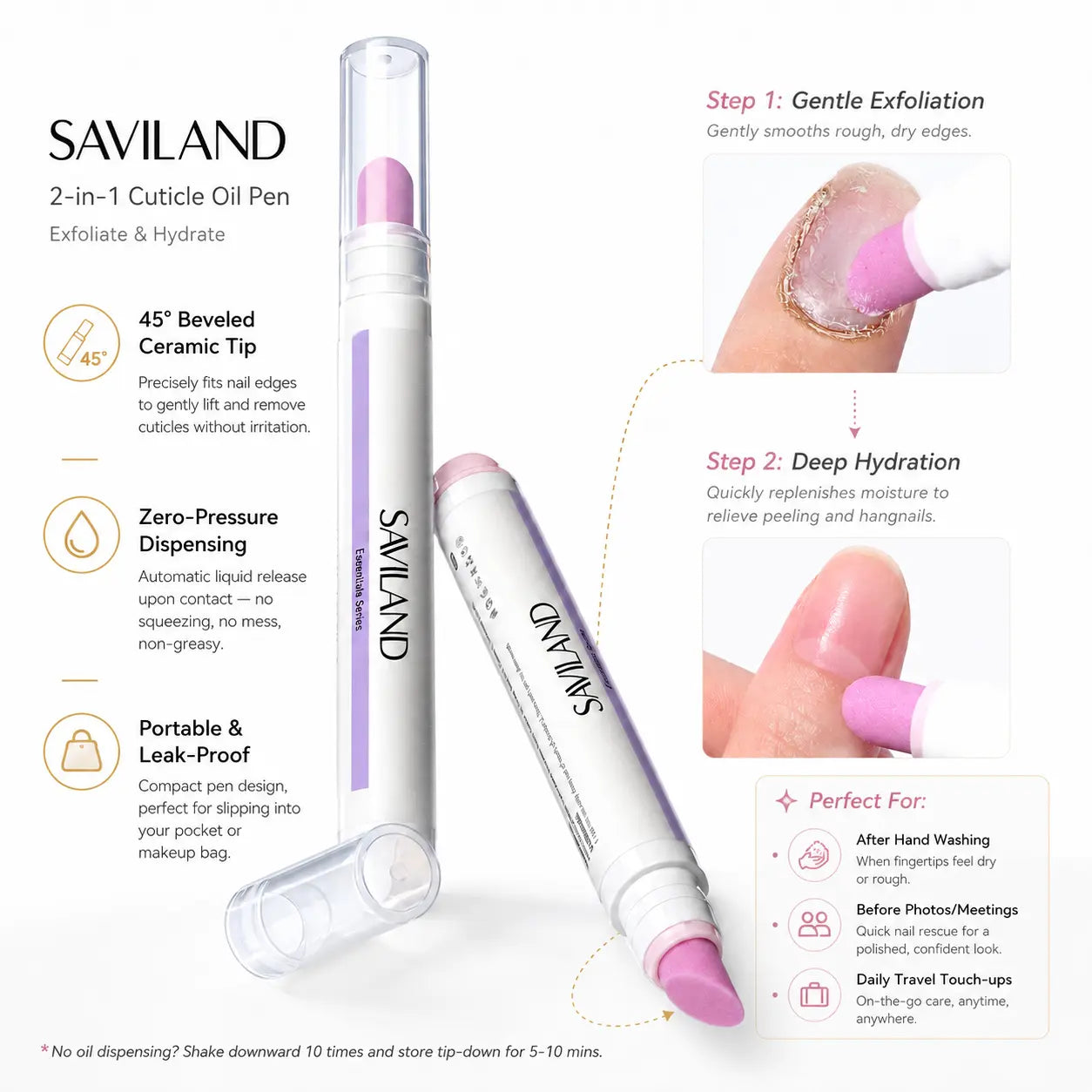 2-in-1 Cuticle Remover & Oil Pen Set