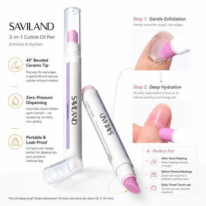 2-in-1 Cuticle Remover & Oil Pen Set