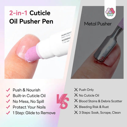 2-in-1 Cuticle Remover & Oil Pen Set