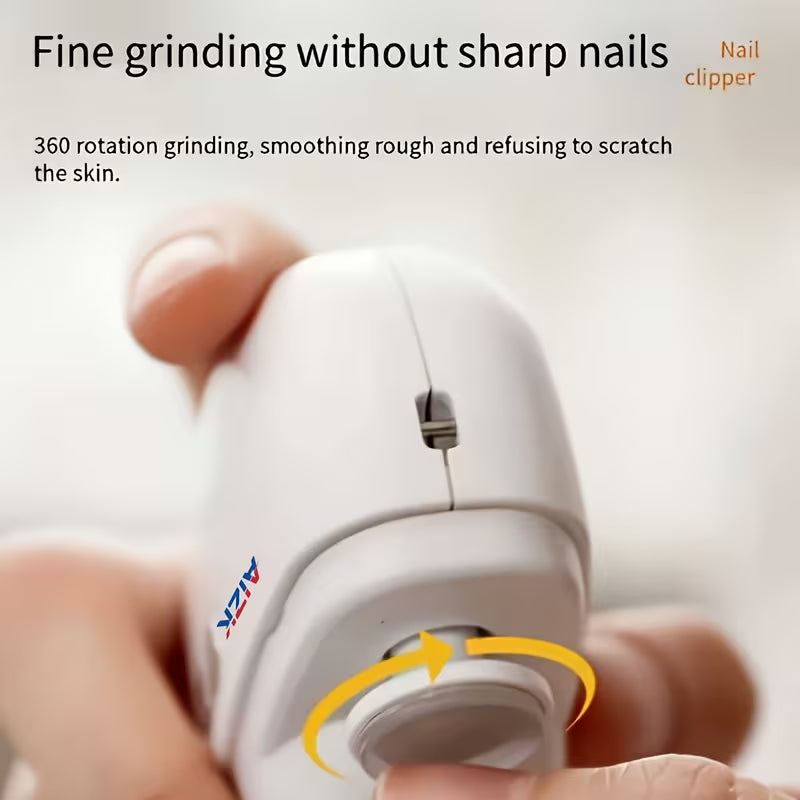 Electric Nail Clipper – 2-in-1 Trimming & Polishing with LED Light