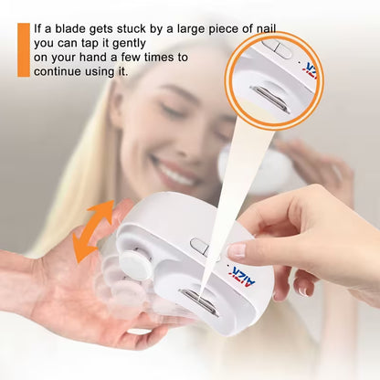Electric Nail Clipper – 2-in-1 Trimming & Polishing with LED Light