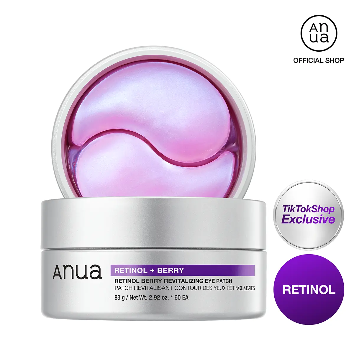 ✨ Complete Eye Revival Duo — Retinol Eye Cream + Berry Eye Patches for Smoother, Brighter-Looking Eyes