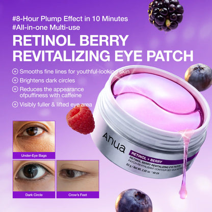 ✨ Complete Eye Revival Duo — Retinol Eye Cream + Berry Eye Patches for Smoother, Brighter-Looking Eyes