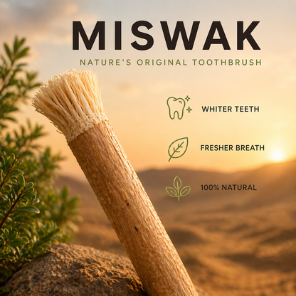 🌿 Natural Miswak Toothbrush – A Simple, Plant-Based Way to Refresh Your Daily Oral Care