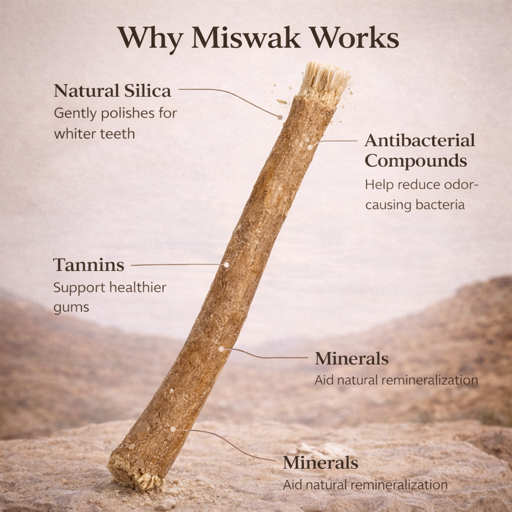 🌿 Natural Miswak Toothbrush – A Simple, Plant-Based Way to Refresh Your Daily Oral Care