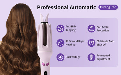 Rizador automático, rizador de cabello con varilla giratoria automática