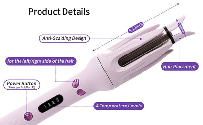 Rizador automático, rizador de cabello con varilla giratoria automática