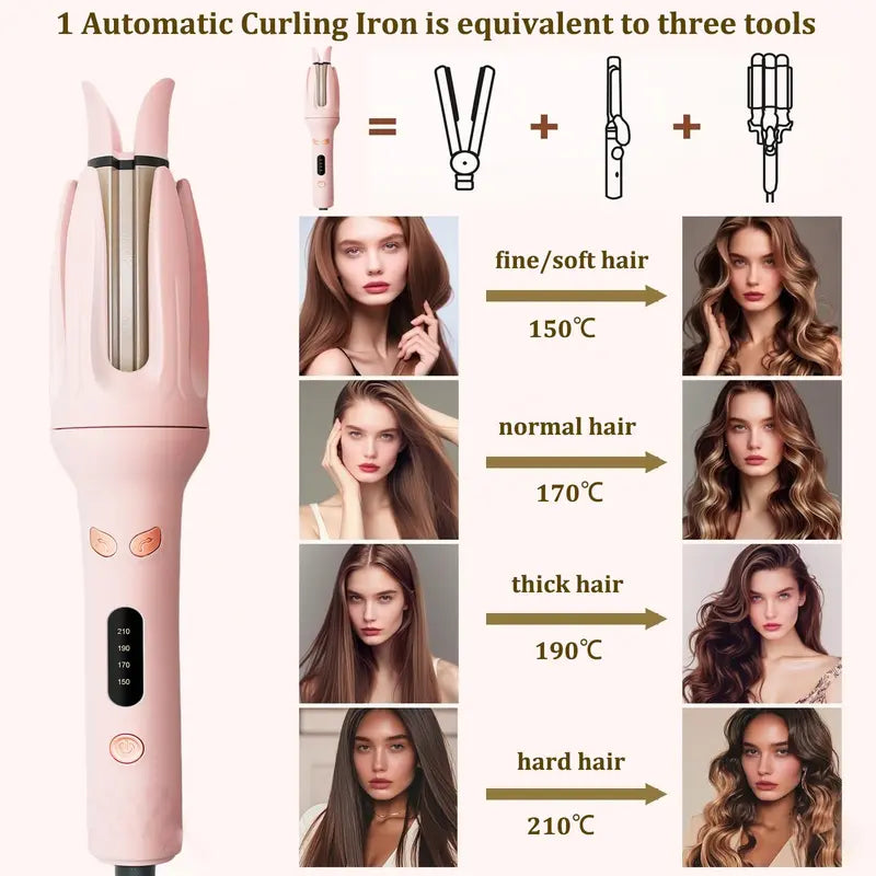 Rizador automático, rizador de cabello con varilla giratoria automática