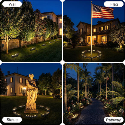 🎉Outdoor Ring Tree Wrap Light – 360° LED Landscape Uplighting for Trees & Palms