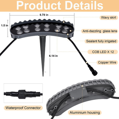 🎉Outdoor Ring Tree Wrap Light – 360° LED Landscape Uplighting for Trees & Palms