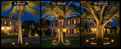 🎉Outdoor Ring Tree Wrap Light – 360° LED Landscape Uplighting for Trees & Palms