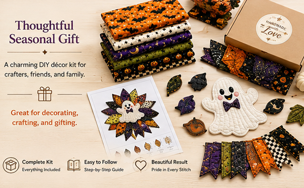DIY Quilted Halloween Door Hanger Kit