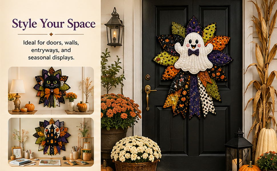DIY Quilted Halloween Door Hanger Kit