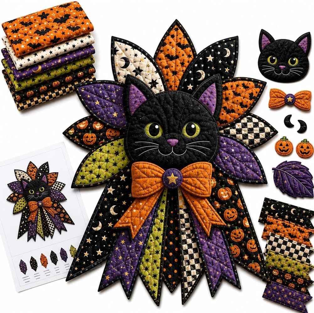DIY Quilted Halloween Door Hanger Kit