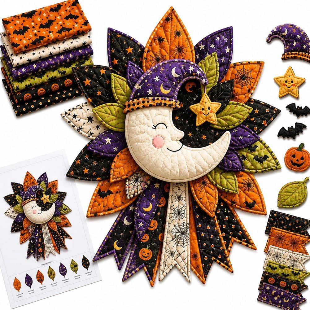 DIY Quilted Halloween Door Hanger Kit