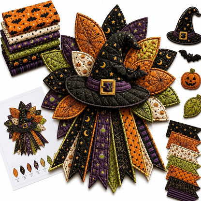 DIY Quilted Halloween Door Hanger Kit