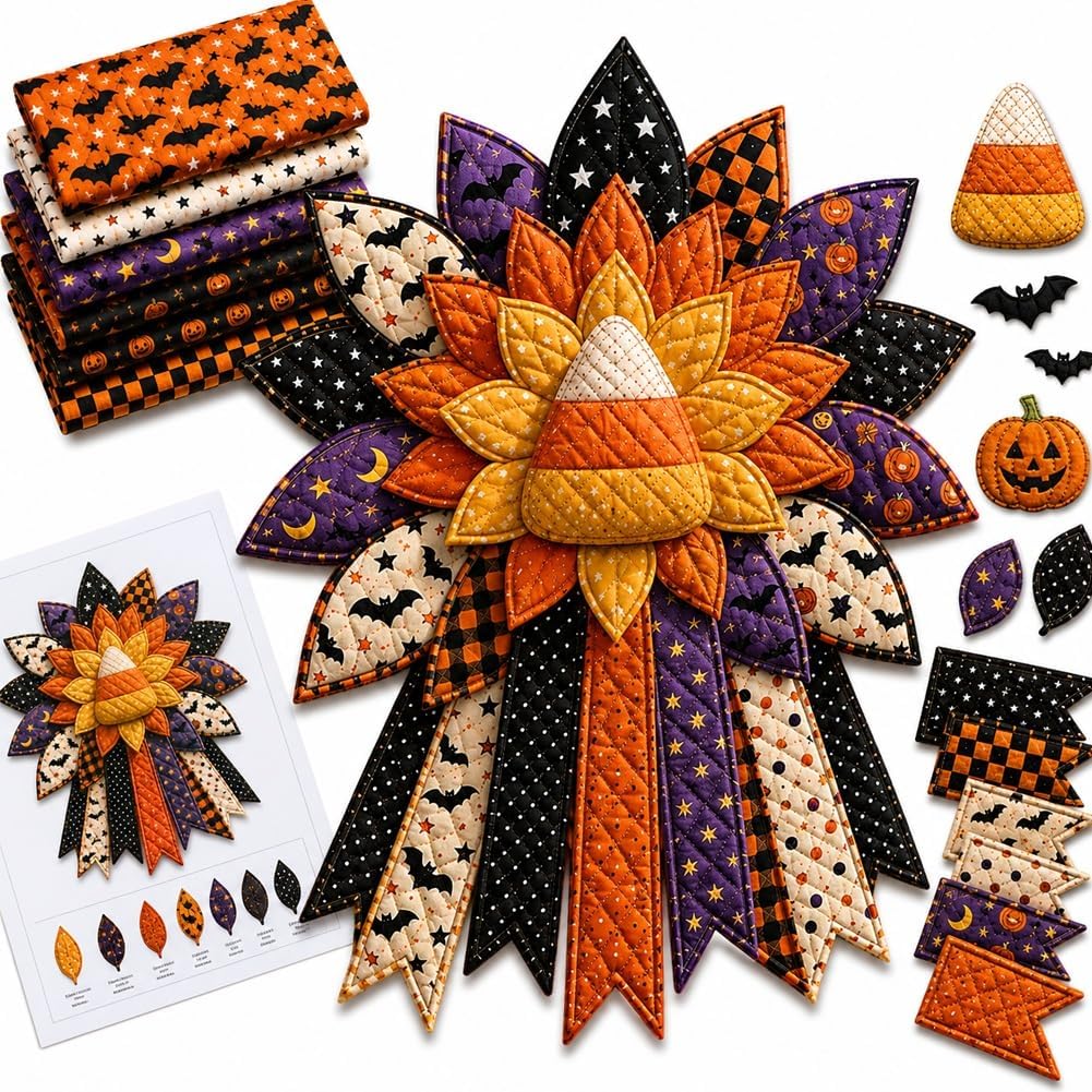 DIY Quilted Halloween Door Hanger Kit
