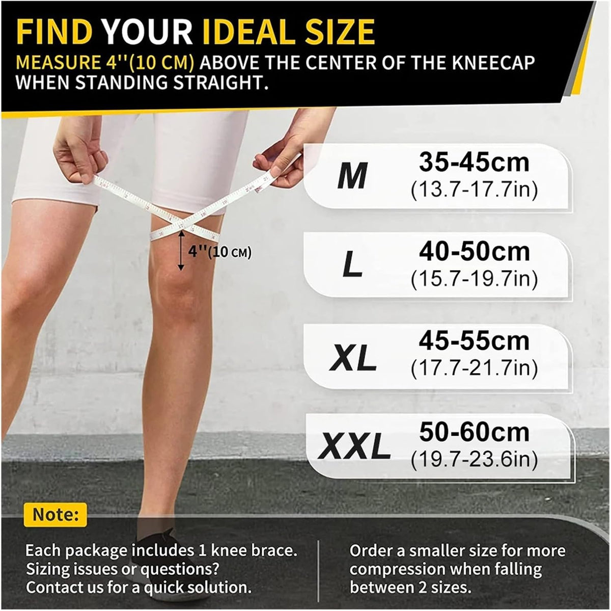 Adjustable Knee Brace with Side Stabilizers – Compression Support Sleeve for Knee Pain Relief
