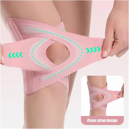 Adjustable Knee Brace with Side Stabilizers – Compression Support Sleeve for Knee Pain Relief