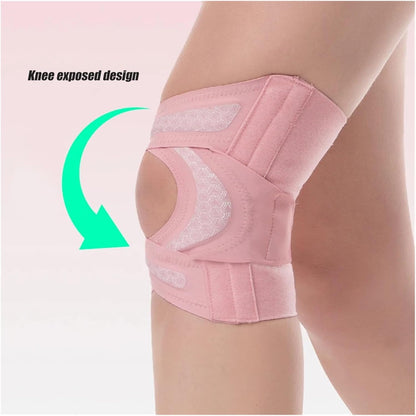 Adjustable Knee Brace with Side Stabilizers – Compression Support Sleeve for Knee Pain Relief
