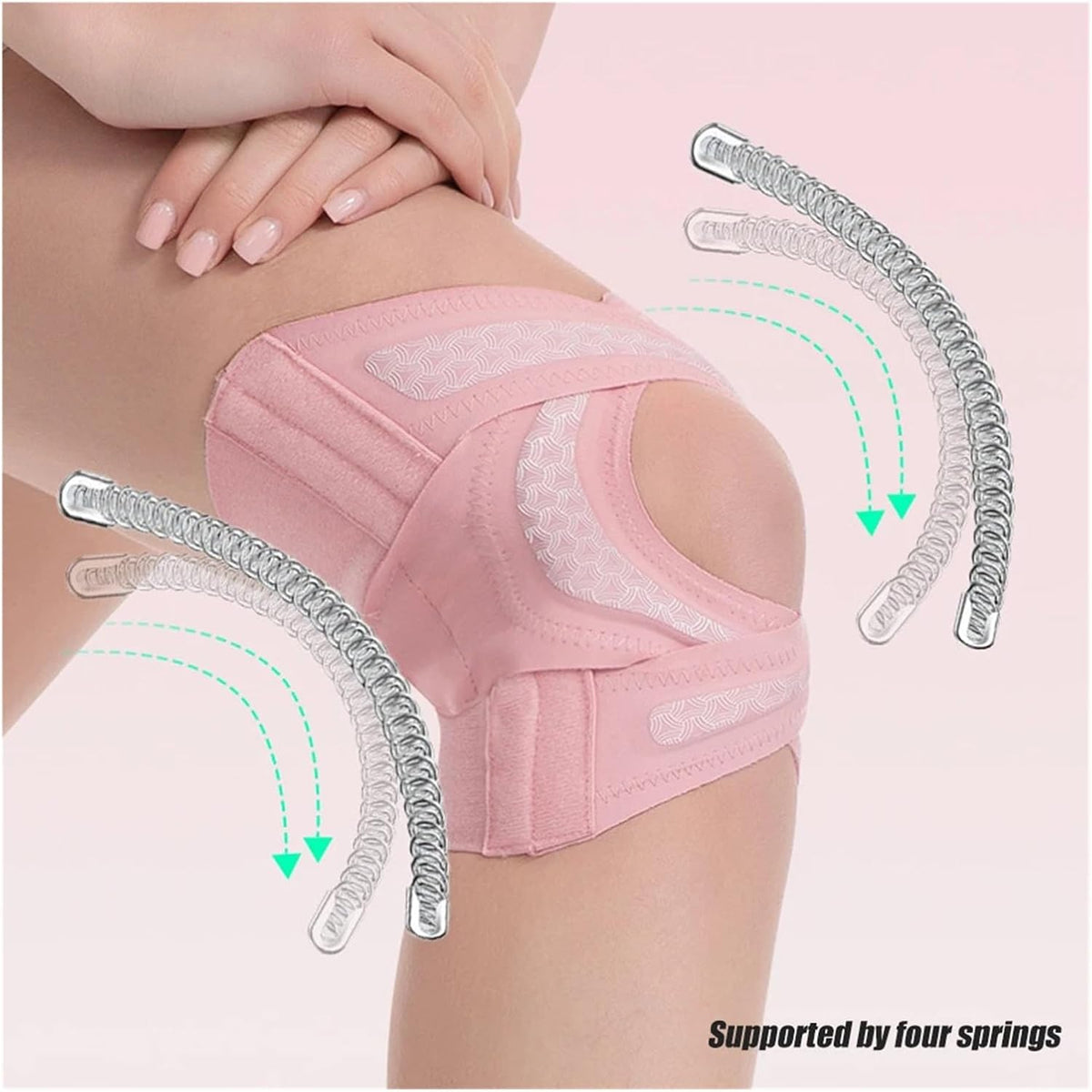 Adjustable Knee Brace with Side Stabilizers – Compression Support Sleeve for Knee Pain Relief