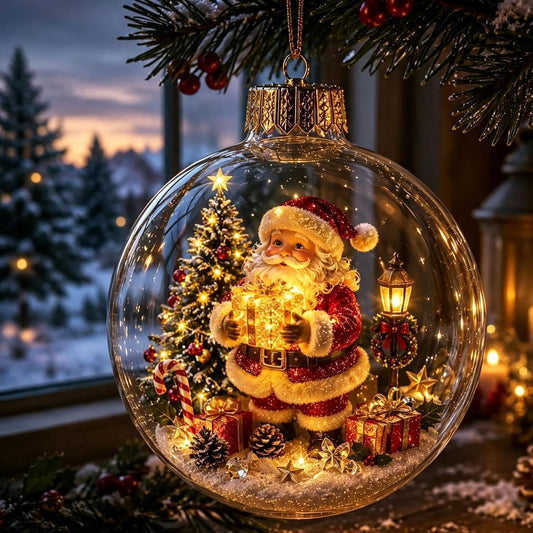 Glowing Christmas Ornament – A Tiny Winter World in Your Hands