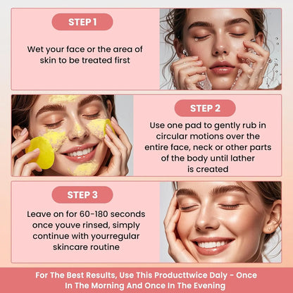 Kojic Acid Turmeric Cleansing Pads – Gentle Exfoliating Dark Spot Remover