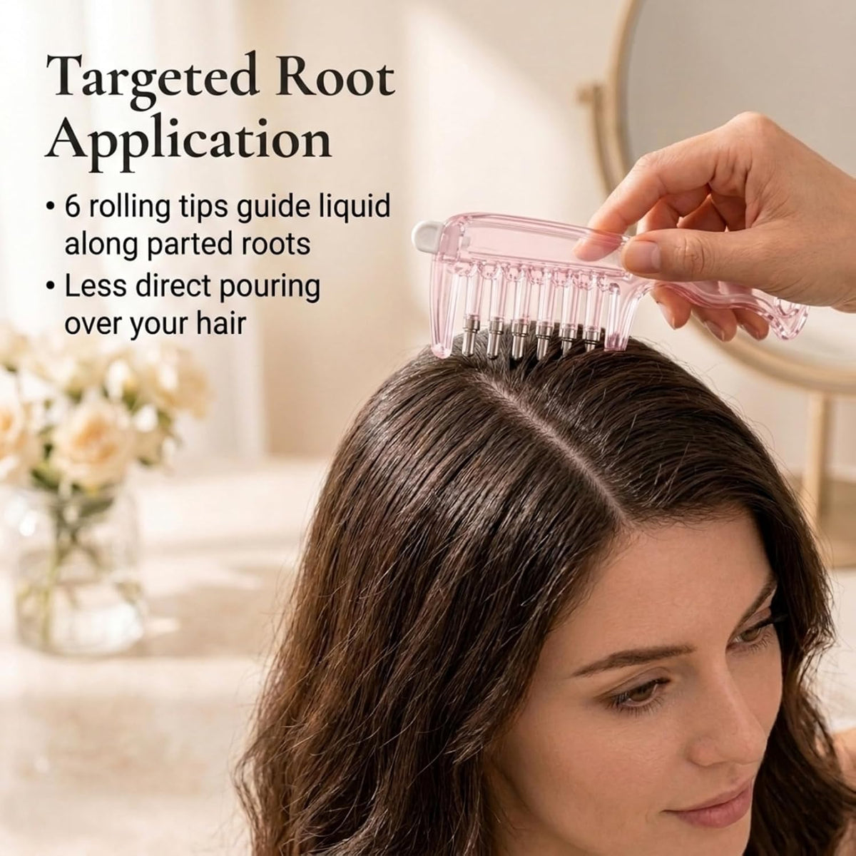 🔥Crystal Roller Scalp Oil Applicator Comb