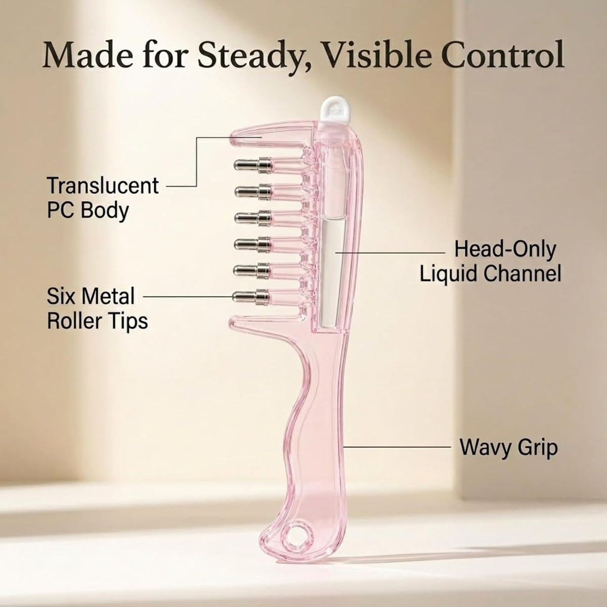 🔥Crystal Roller Scalp Oil Applicator Comb