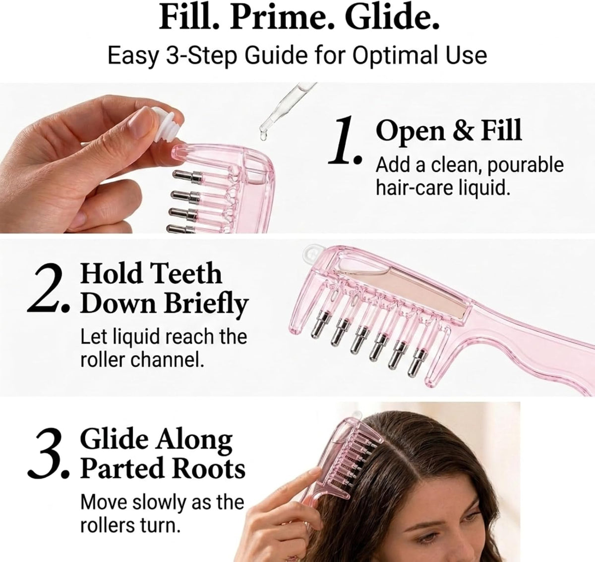 🔥Crystal Roller Scalp Oil Applicator Comb