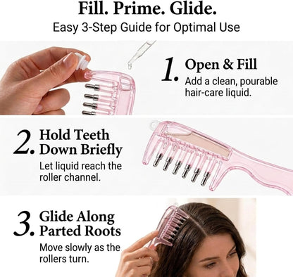 🔥Crystal Roller Scalp Oil Applicator Comb
