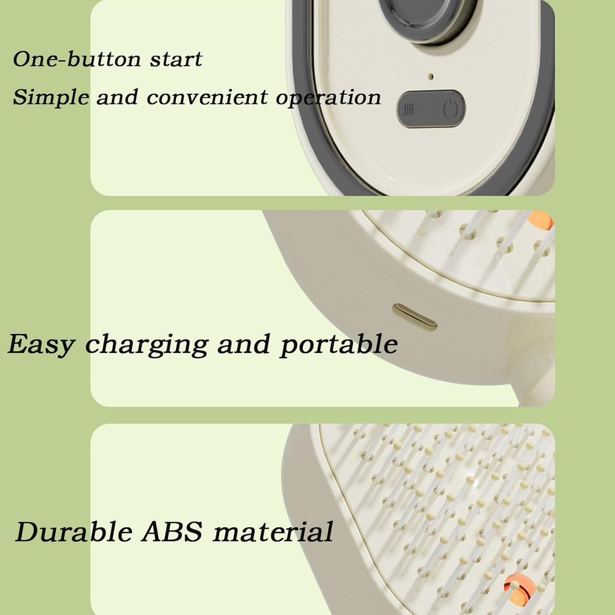 2-in-1 Electric Steam Brush – Misting Hair Brush with Water Spray & Vibration