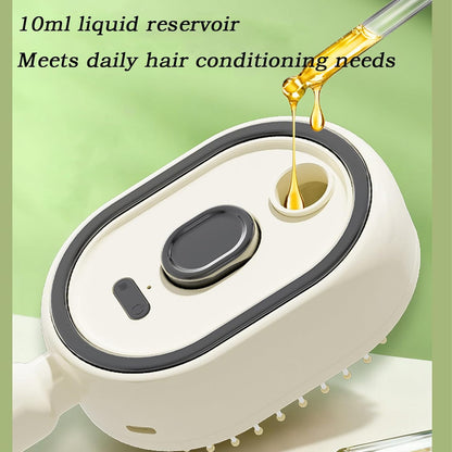 2-in-1 Electric Steam Brush – Misting Hair Brush with Water Spray & Vibration
