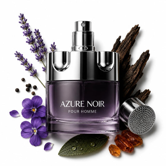 Azure Noir Eau de Parfum 3.4 Ounce / 100 ml | Violet, Lavender, Amber & Dark Woods