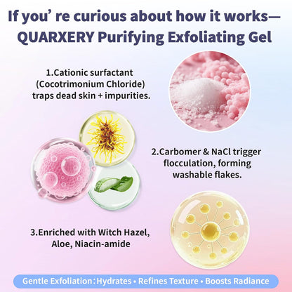 QUARXERY Purifying Exfoliating Gel - Gentle Face & Body Cleanser