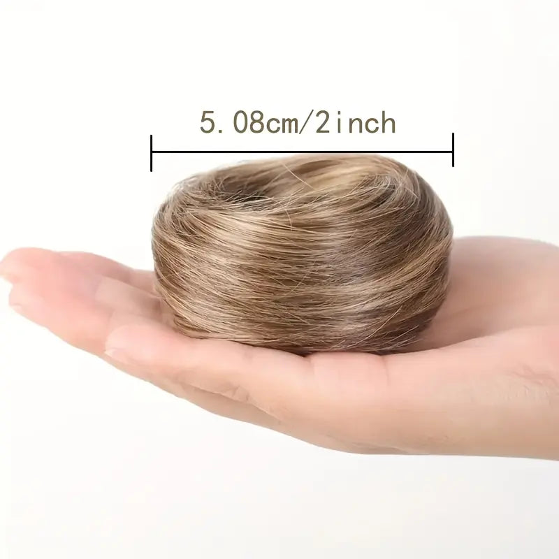 Synthetic Fiber Fake Hair Bun Extension – Messy Updo with Instant Volume