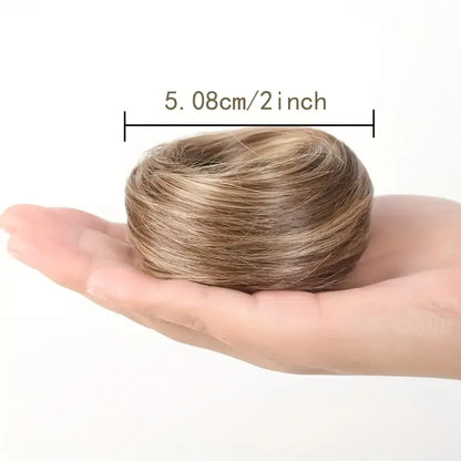Synthetic Fiber Fake Hair Bun Extension – Messy Updo with Instant Volume
