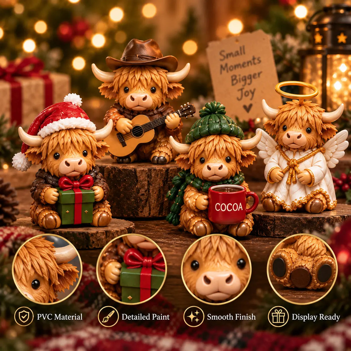 🐮24-Day Highland Cow Advent Calendar – 24 Collectible Cow Figures