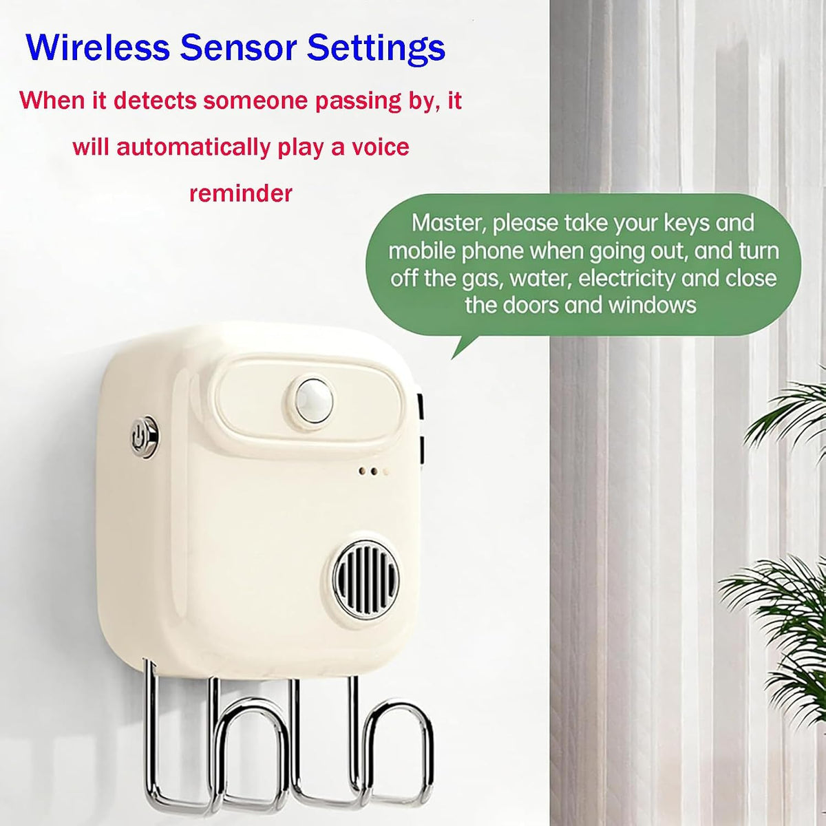 🎀Smart Voice Reminder Key Rack – Anti-Forget Voice Recorder with Motion Sensor