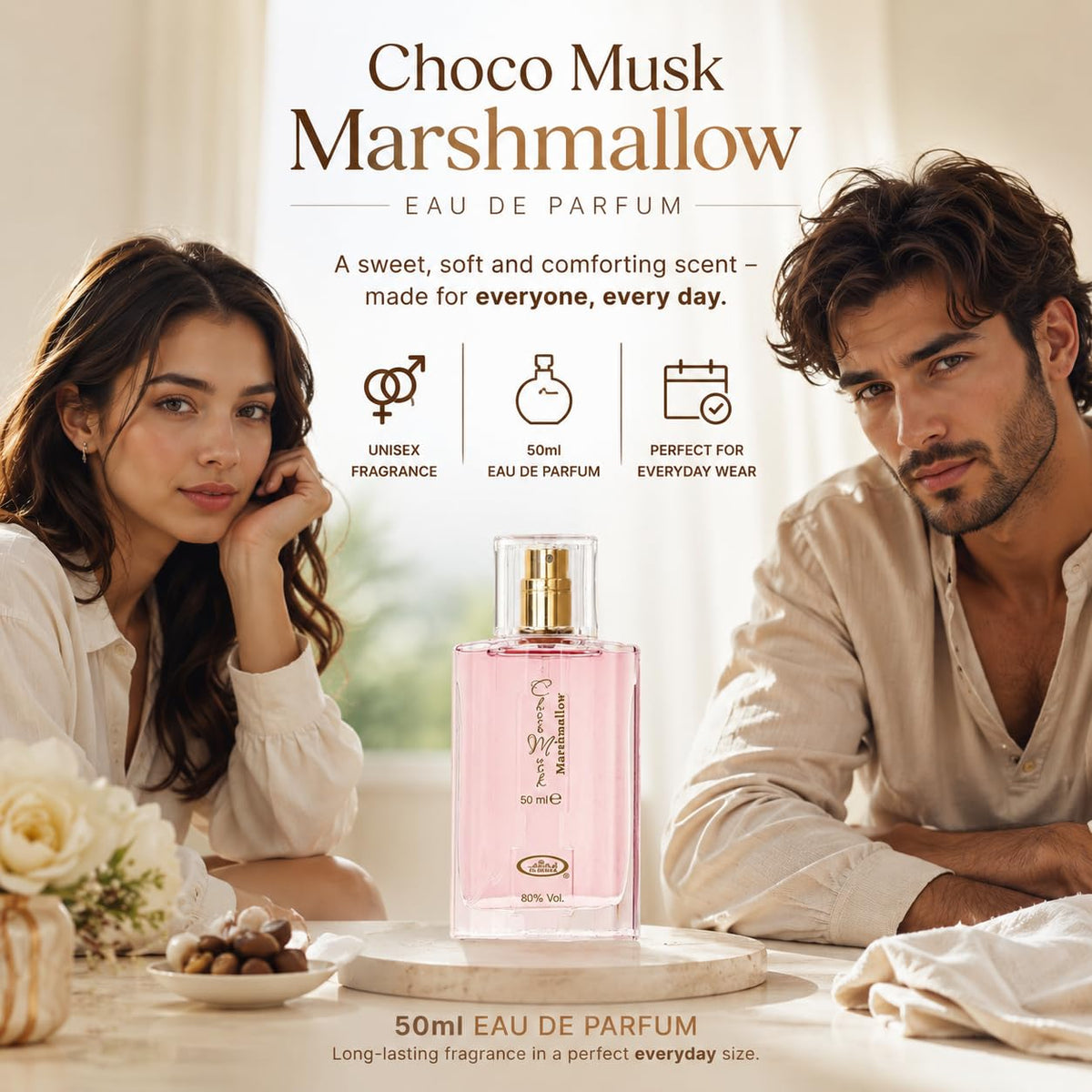 🎉Al-Rehab Choco Musk Marshmallow Eau de Parfum for Women - 50ml (1.65 oz)