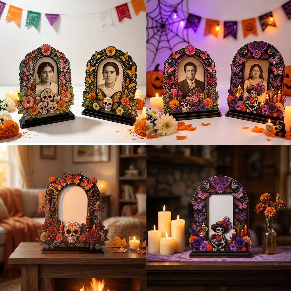❤️Traditional Day of the Dead Wooden Photo Frame Decor