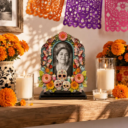 ❤️Traditional Day of the Dead Wooden Photo Frame Decor