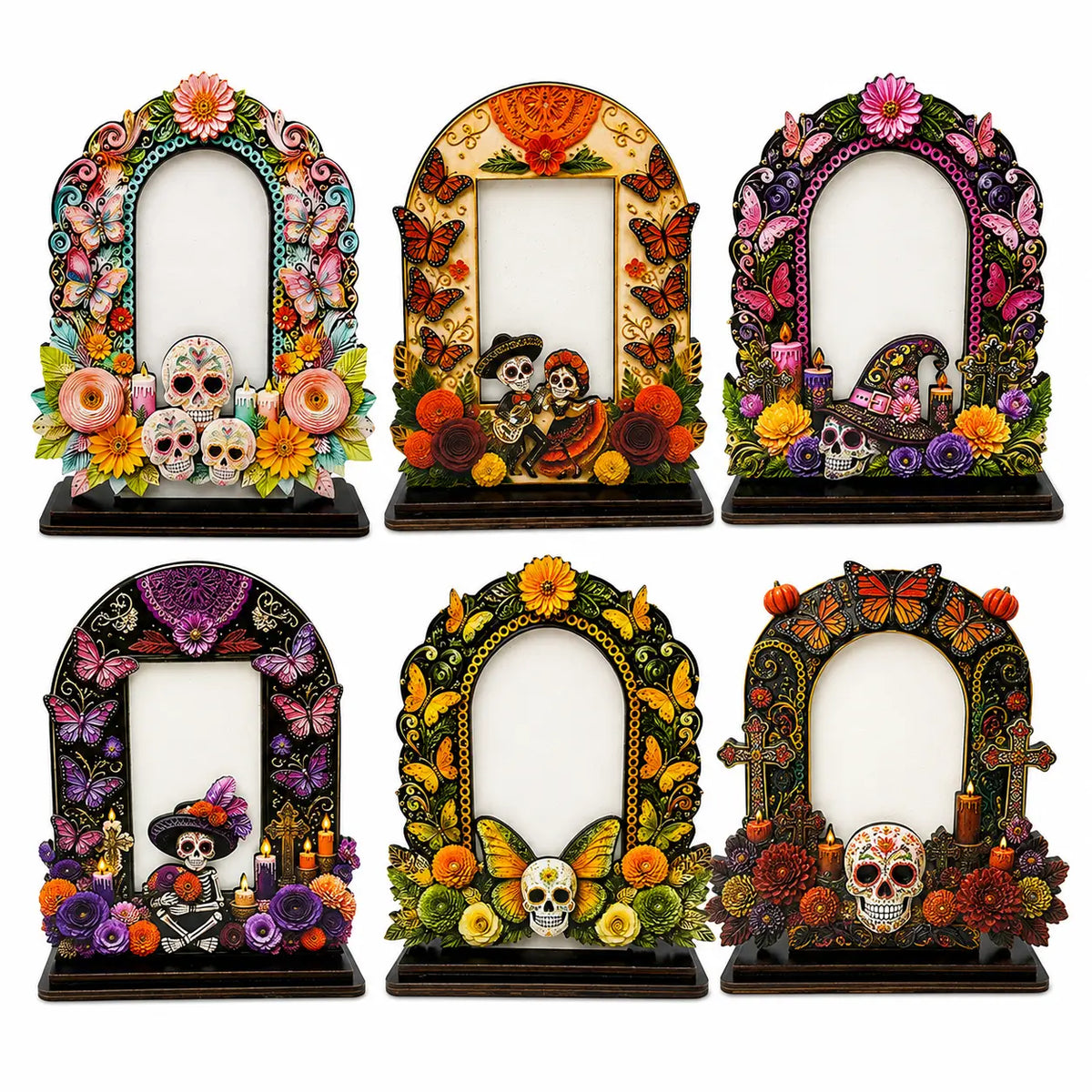 ❤️Traditional Day of the Dead Wooden Photo Frame Decor