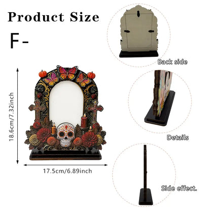 ❤️Traditional Day of the Dead Wooden Photo Frame Decor