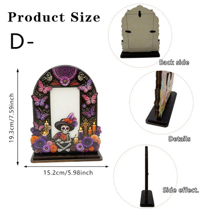 ❤️Traditional Day of the Dead Wooden Photo Frame Decor