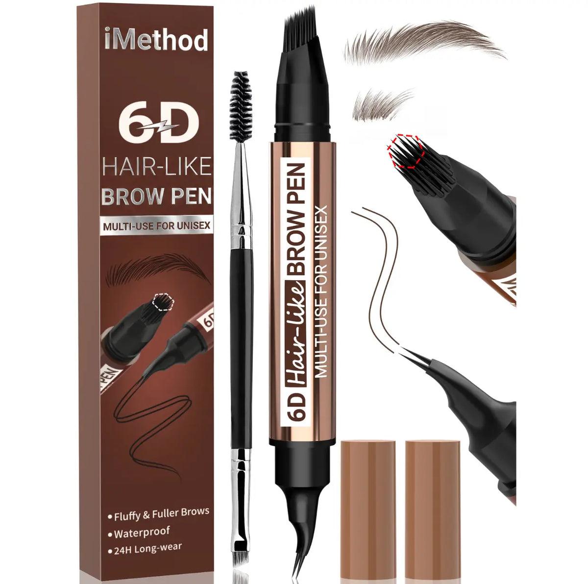 🎀6D Hair-Like Finish Multi-Use Unisex 2-in-1 Brows & Beard Pen